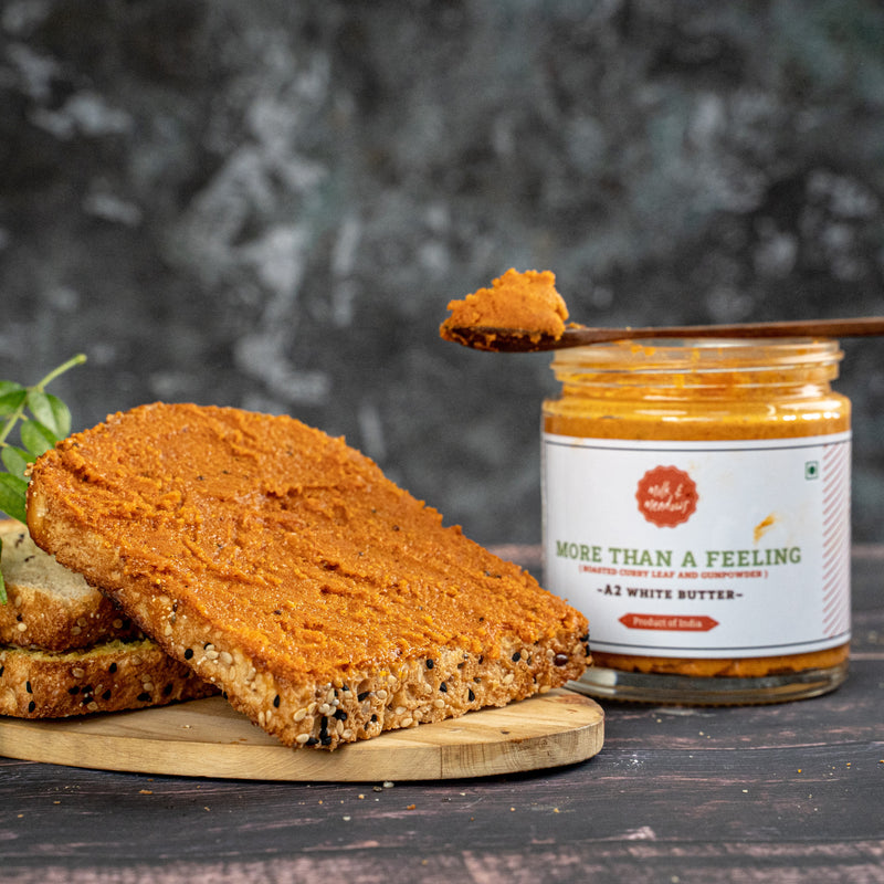 Flavoured butter - More than a feeling (Gun Powder & Curry Patta)